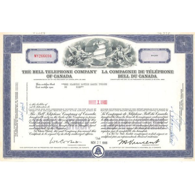 The Bell Telephone Cy of Canada - La Cie de Téléphone Bell du Canada (Titre 01 Act 25$)