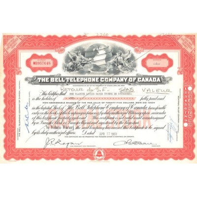The Bell Telephone Cy of Canada (Titre 01 Act 25$)