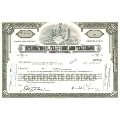 International Telephone and Telegraph (Titre 50 Act 1$)