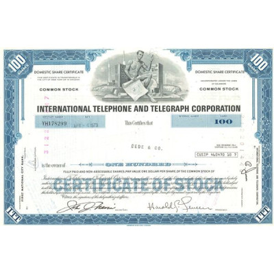 International Telephone and Telegraph (Titre 100 Act 1$)