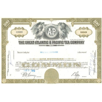 The Great Atlantic & Pacific Tea Cy (Titre 100 Act 1$)