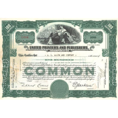 United Printers and Publishers Inc (Titre 100 Act 1$)