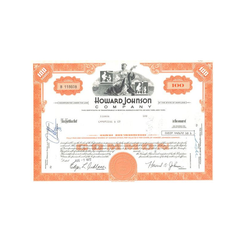 Howard Johnson Cy (Titre 100 Act 1$)