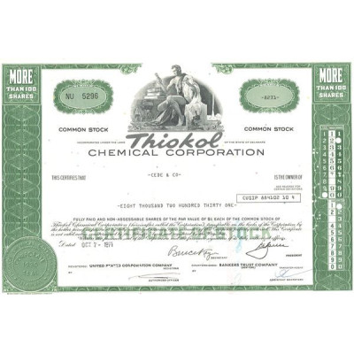 Thiokol Chemical Corp (Titre 8231 Act 1$)