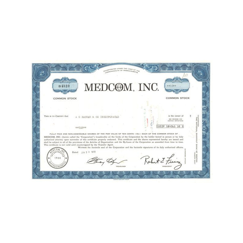 Medcom Inc (Titre 10 Act 10 Cents)