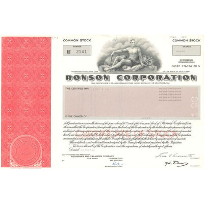 Ronson Corp (Titre 05 Act 1$)