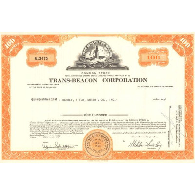 Trans-Beacon Corp (Titre 100 Act 1$)