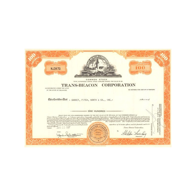Trans-Beacon Corp (Titre 100 Act 1$)