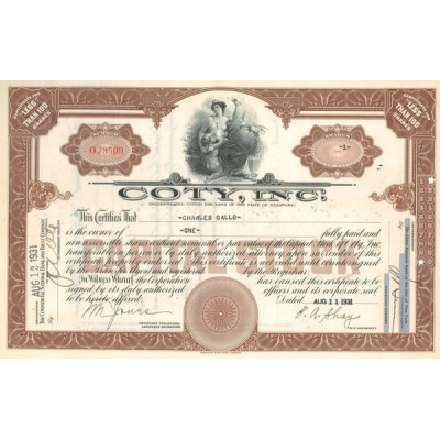 Coty Inc (Titre 01 Act)