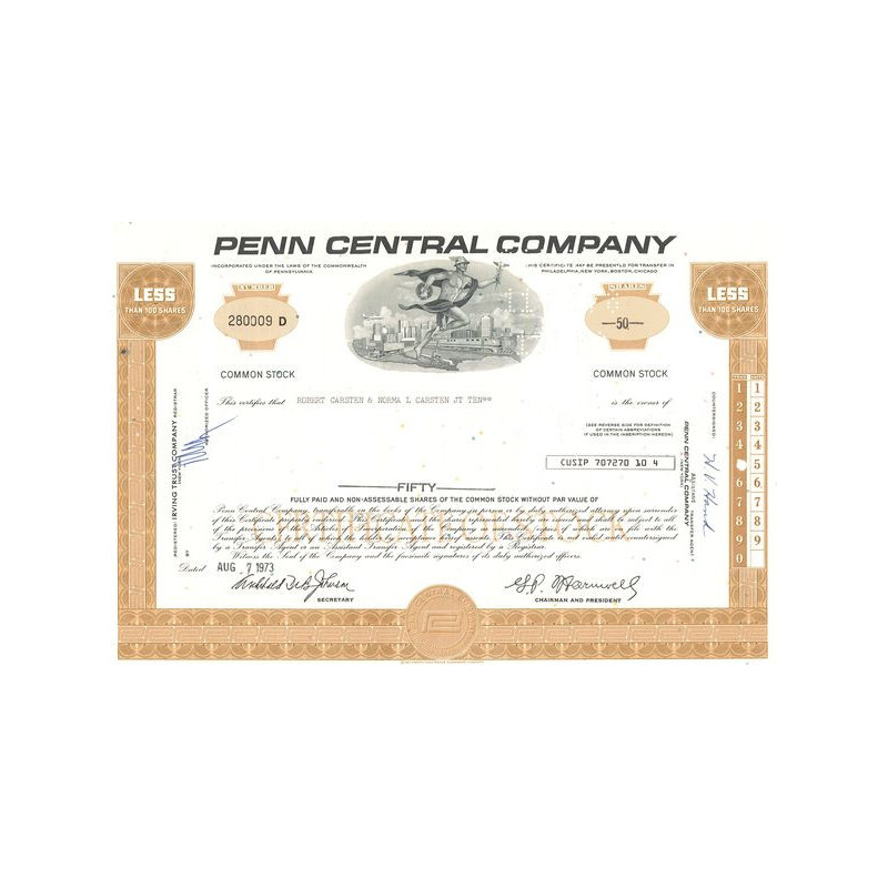 Penn Central Cy (Titre 50 Act)(Marron)