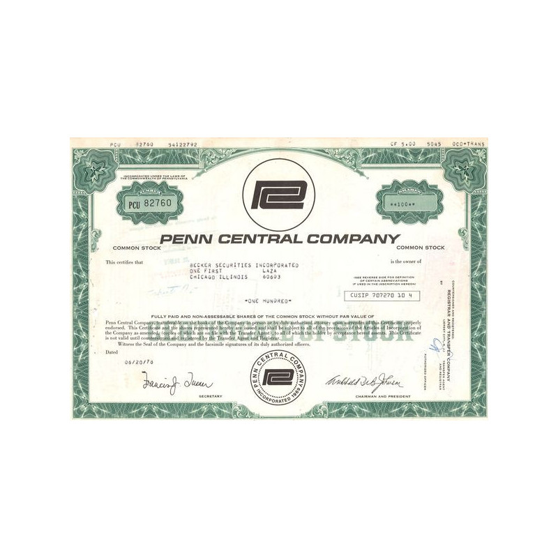 Penn Central Cy (Titre 100 Act)(Modele 2)