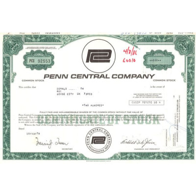 Penn Central Cy (Titre 200 Act)(Modele 2)