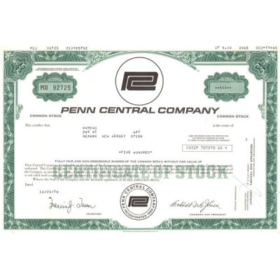 Penn Central Cy (Titre 500 Act)(Modele 2)