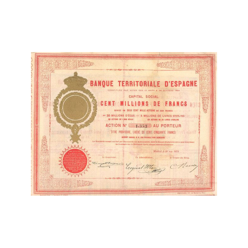 Banque Territoriale d'Espagne (Act 150 F)