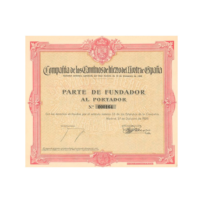 Cia de los Caminos del Hierro Norte de España (PF)