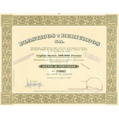 Plasticos y Derivados S.A. (Act 1000 Pts)