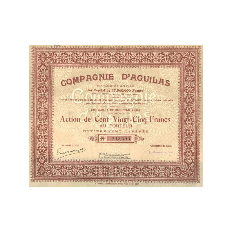 Cie d'Aguilas (Act 125 F)