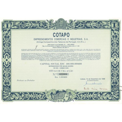 Cotapo Empreendimentos Comercials E Industrials S.A. (Antiga Cia dos Tabacos de Portugal S.A.R.L.) (Act 1000 ESC $)