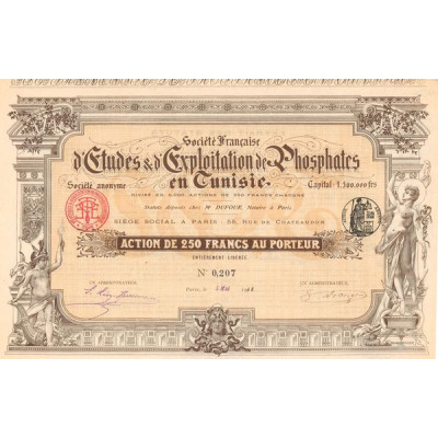 Sté Française d'Etudes & d'Exploitation de Phosphates en Tunisie (Act 250 F)