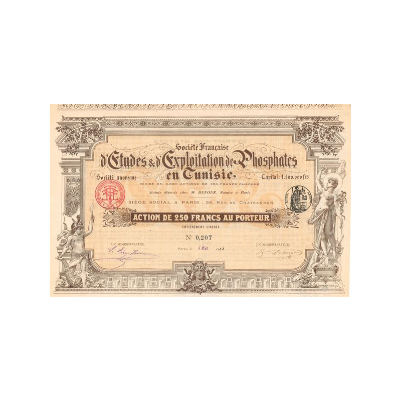 Sté Française d'Etudes & d'Exploitation de Phosphates en Tunisie (Act 250 F)