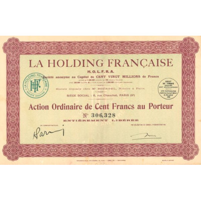 La Holding Française H.O.L.F.R.A. (Act Ordi 500 F)