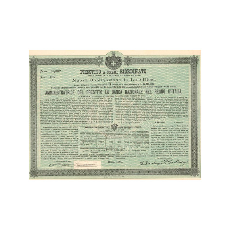 Prestito a Premi Riordinato (Obl 10 £)