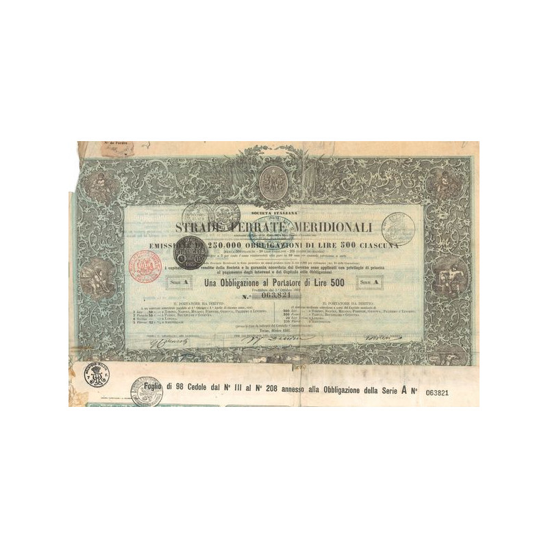 Societa Italiana per le Strade Ferrate Meridionali (Obl 500 Lire)