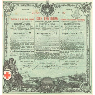 Association de la Croix Rouge Italienne (Obl 25 Lires)