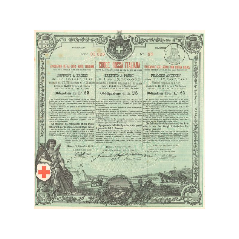 Association de la Croix Rouge Italienne (Obl 25 Lires)