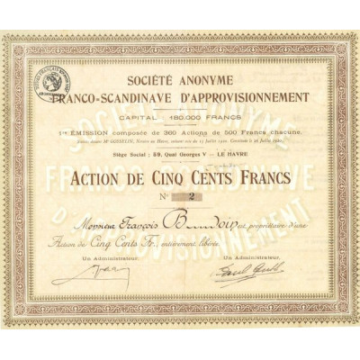 S.A. Franco-Scandinave d'Approvisionnement (Act 500 F)