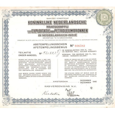 Koninklijke Nederlandsche Maatschappij tot Exploitatie van Petroleumbronnen in Nederlandsch-Indie (Act Partage)