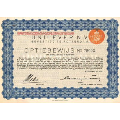 Unilever N.V. Gevestigd te Rotterdam (Act Preuve)