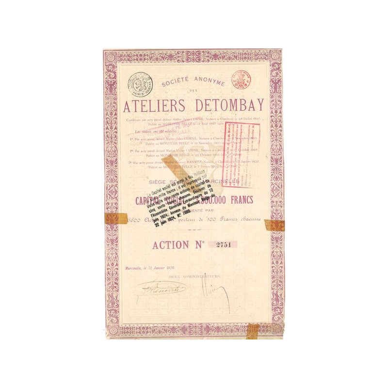 S.A. des Ateliers Detombay (Act 500 F)
