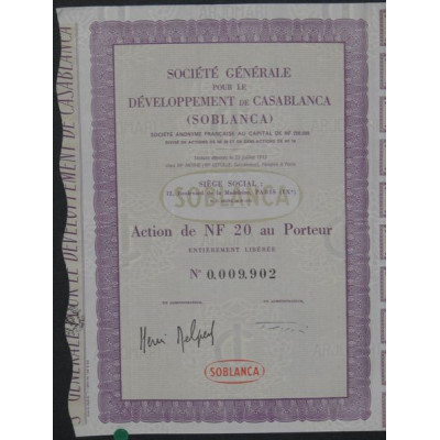 "Soblanca" Sté Générale pour le Développement de Casablanca