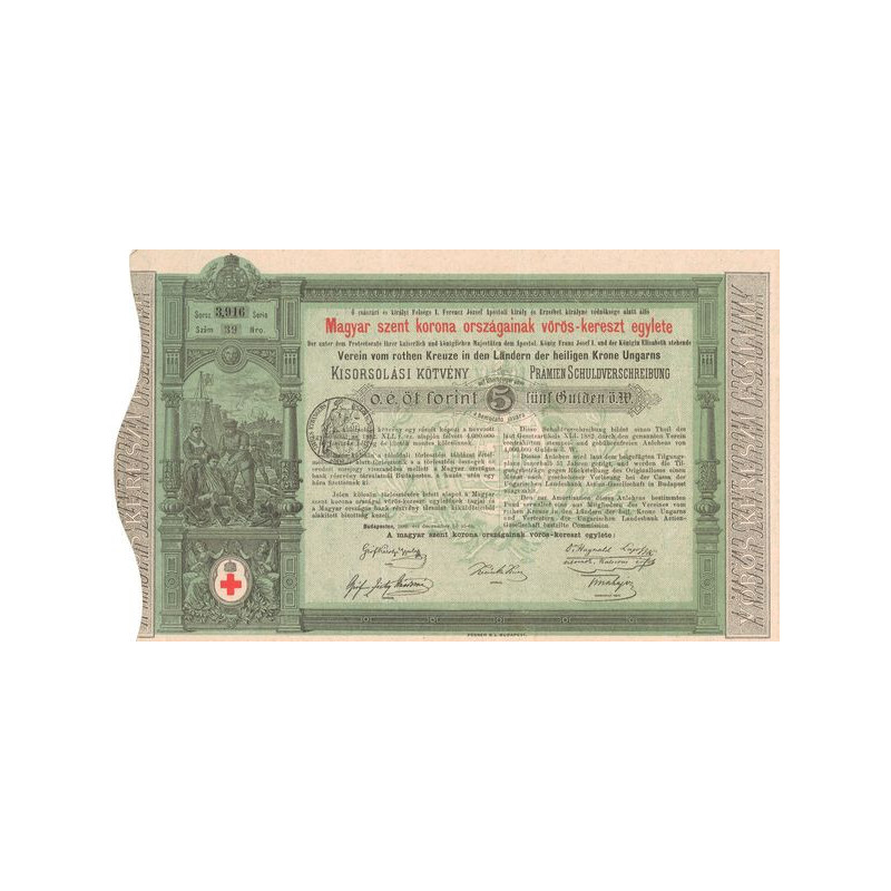 Magyar szent korona orszagainak vörös-kereszt egylete (Act 5 Forint)