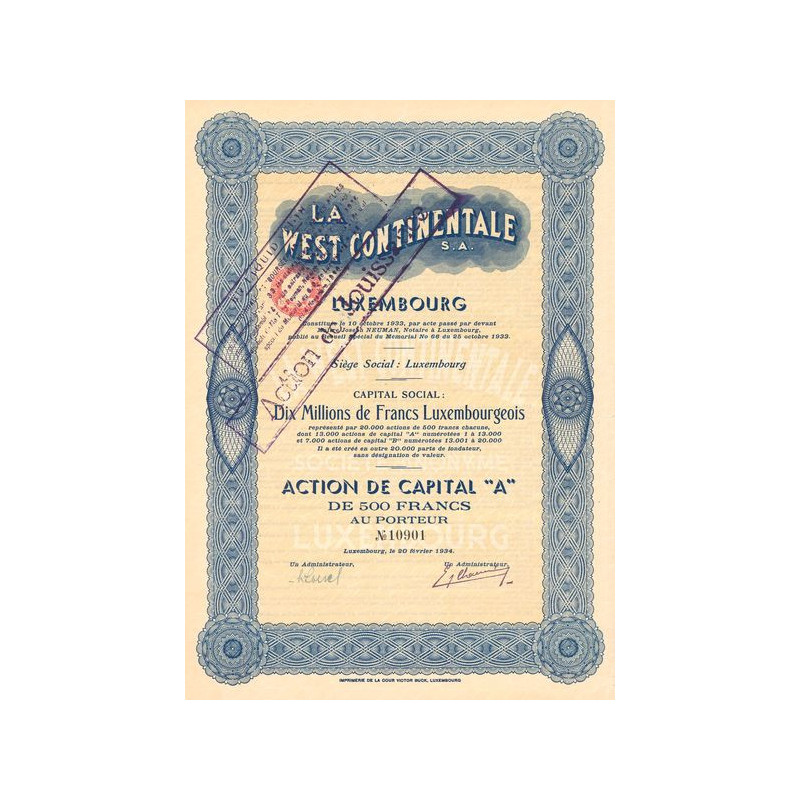 La West Continentale S.A. (Act Capital "A" 500 F)