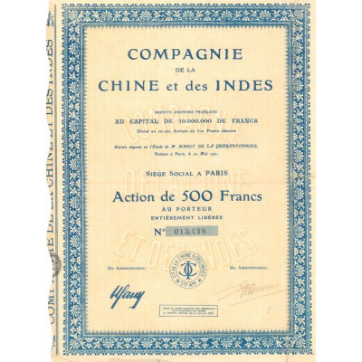 Cie de la Chine et des Indes (Act 500 F)