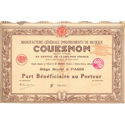 Manufacture Générale d'Instruments de Musique Couesnon (PB)