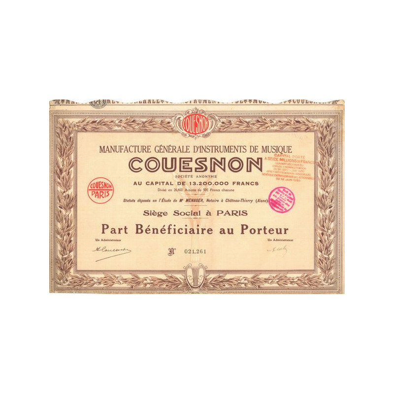 Manufacture Générale d'Instruments de Musique Couesnon (PB)