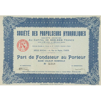 Sté des Propulseurs Hydrauliques (PF)