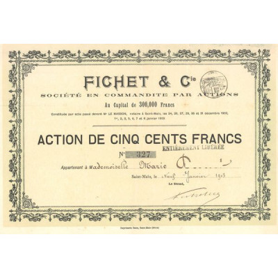 Fichet & Cie Sté en Commandite par Actions (Act 500 F)