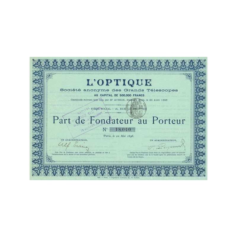 L'Optique S.A. des Grands Téléscopes (PF)