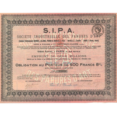 S.I.P.A Sté Industrielle des Parures d'Art (Anc Ets Georges. Lalanne. Perrin & Charles à Paris - Bataille. À Trouville - Henry. 