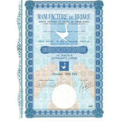 Manufacture de Briare (Act 100 F)