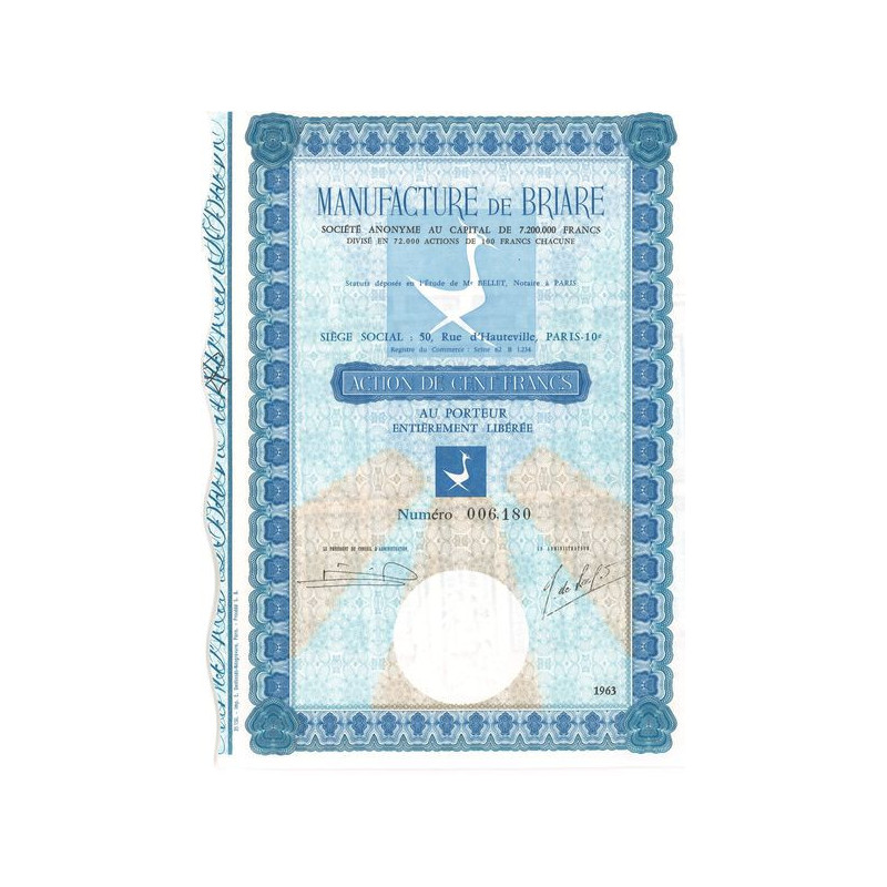 Manufacture de Briare (Act 100 F)