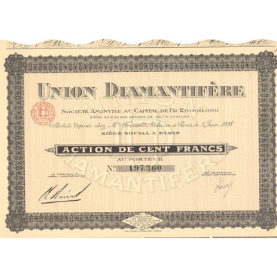 Union Diamantifère (Act 100 F)