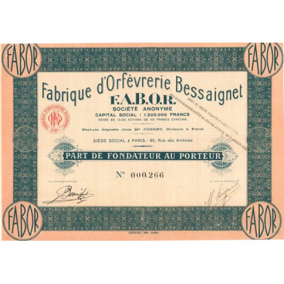 Fabrique d'Orfèvrerie Bessaignet F.A.B.O.R. (PF)