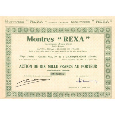 Montres "Rexa" - Anc Brulard Frères (Act 10000 F)