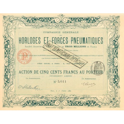 Cie Gale des Horloges et Forces Pneumatiques (Act 500 F)