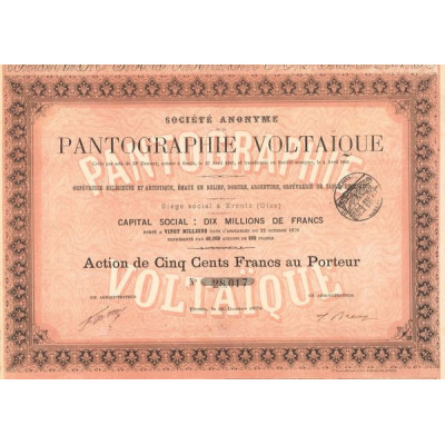 S.A. de la Pantographie Voltaïque (Act 500 F)